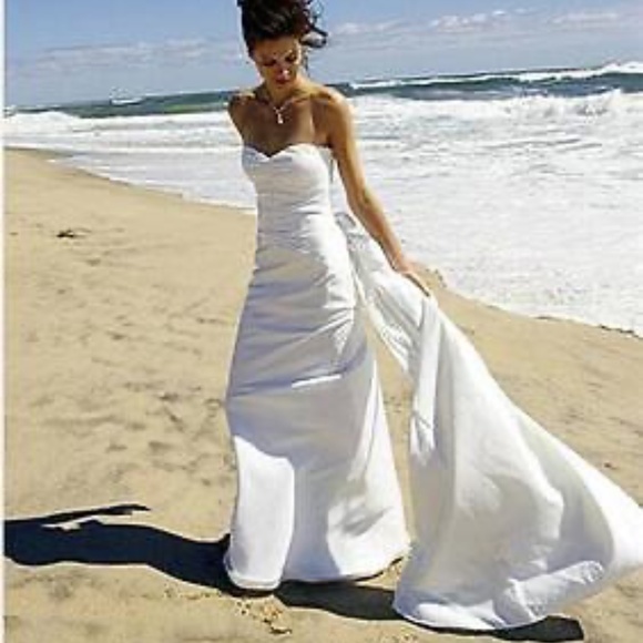 NICOLE MILLER SILK TRIPLE BOW BRIDAL WEDDING GOWN SZ 14 $1320 FU0003 IVORY - Picture 1 of 7